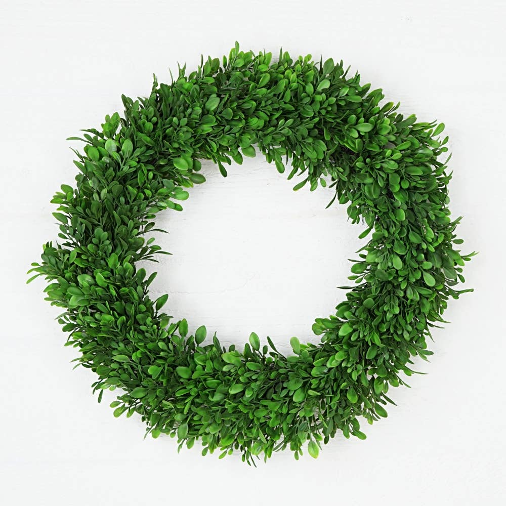 Twig Wreath-Evergreen Boxwood