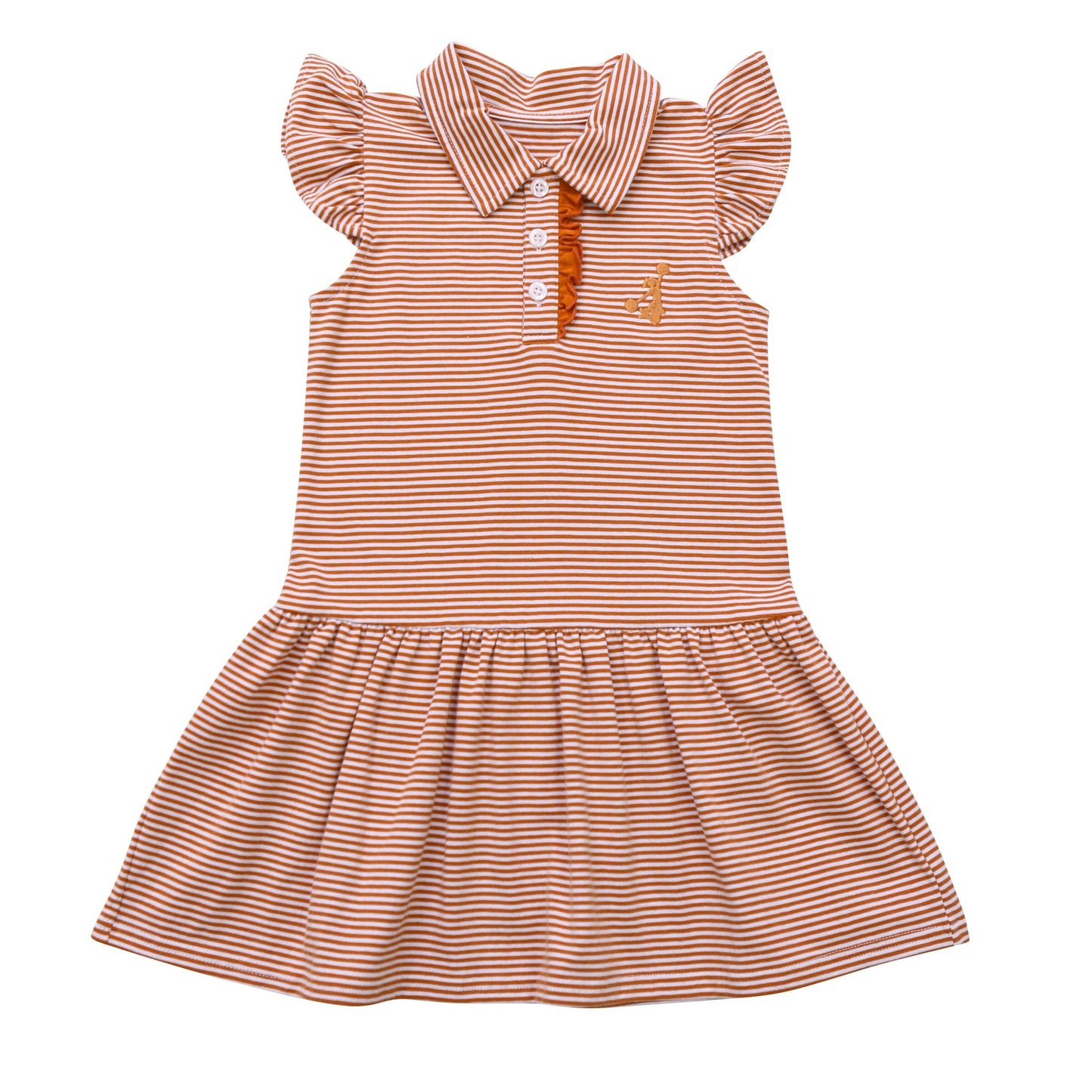 Football Polo Dress - Burnt Orange