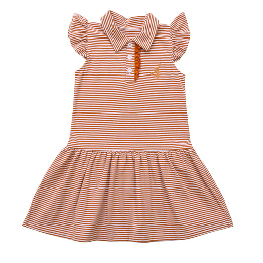 Football Polo Dress - Burnt Orange