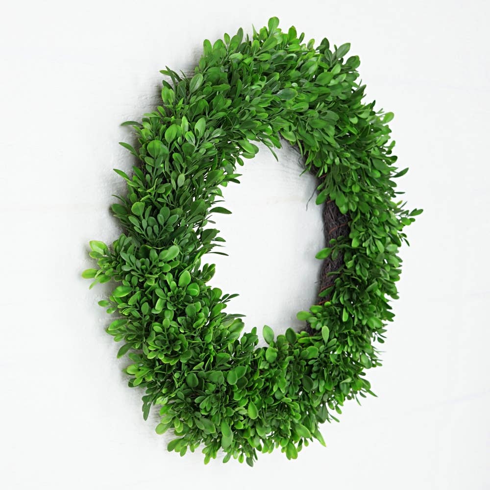 Twig Wreath-Evergreen Boxwood