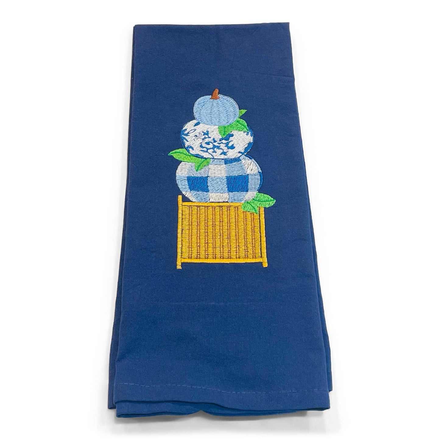 Towel - Chinoiserie Pumpkins in Wicker Planter