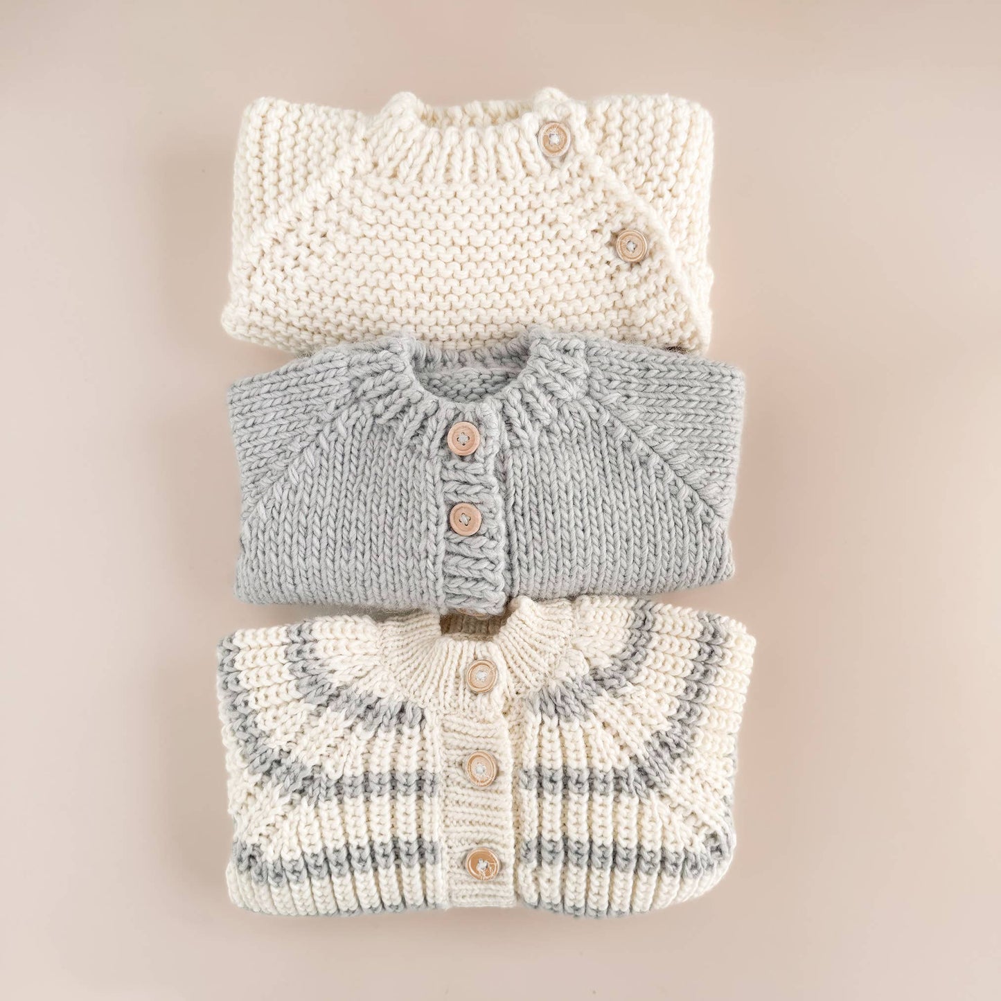 Rib Knit Stripe Cardigan, Bowie Grey