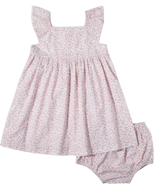 Baby Pink Floral Dress Set