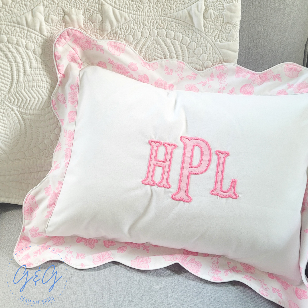 Floral Border Pillow