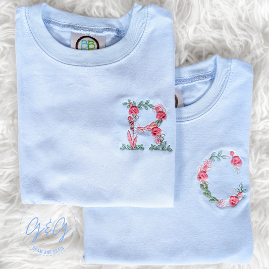 Floral Initial Shirt