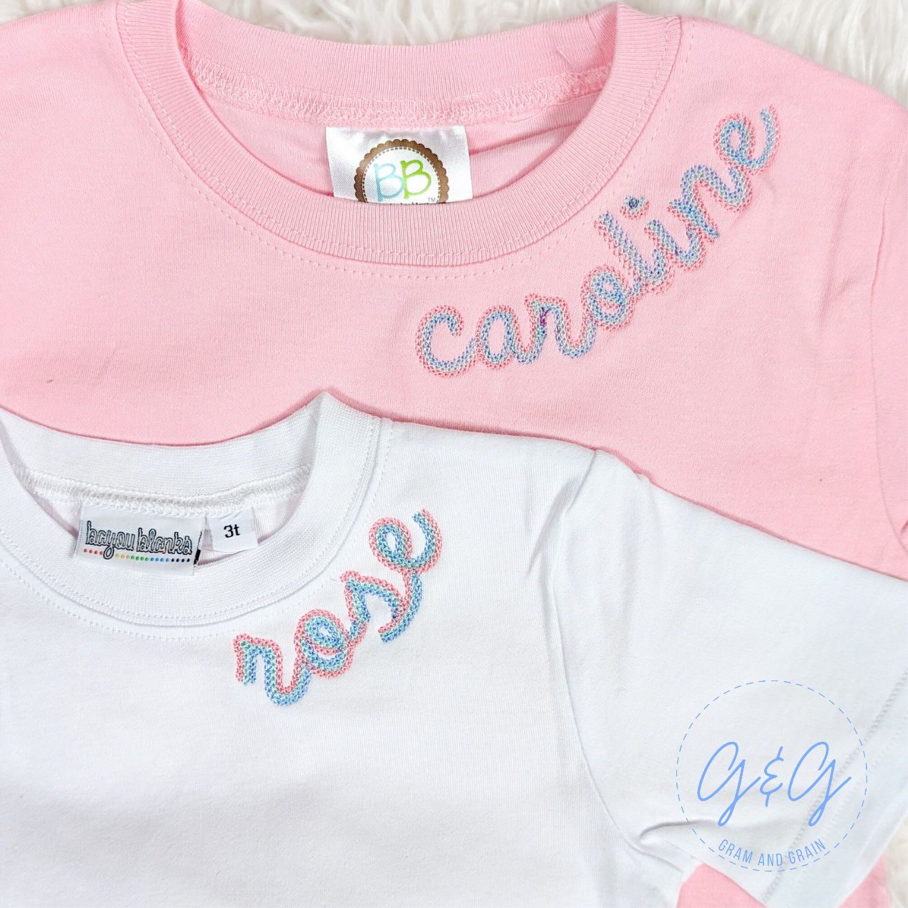 3 Color Script Name Shirt