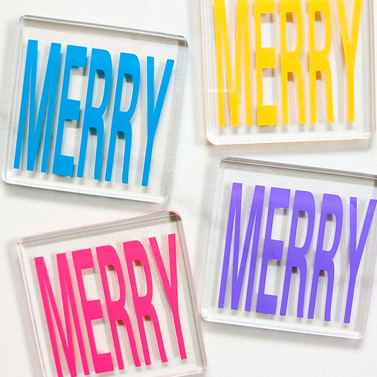 MERRY Acrylic Coasters