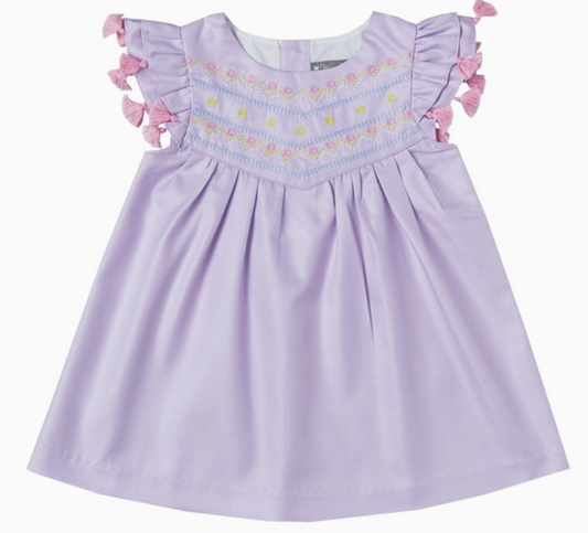 Lavender Embroidered Dress