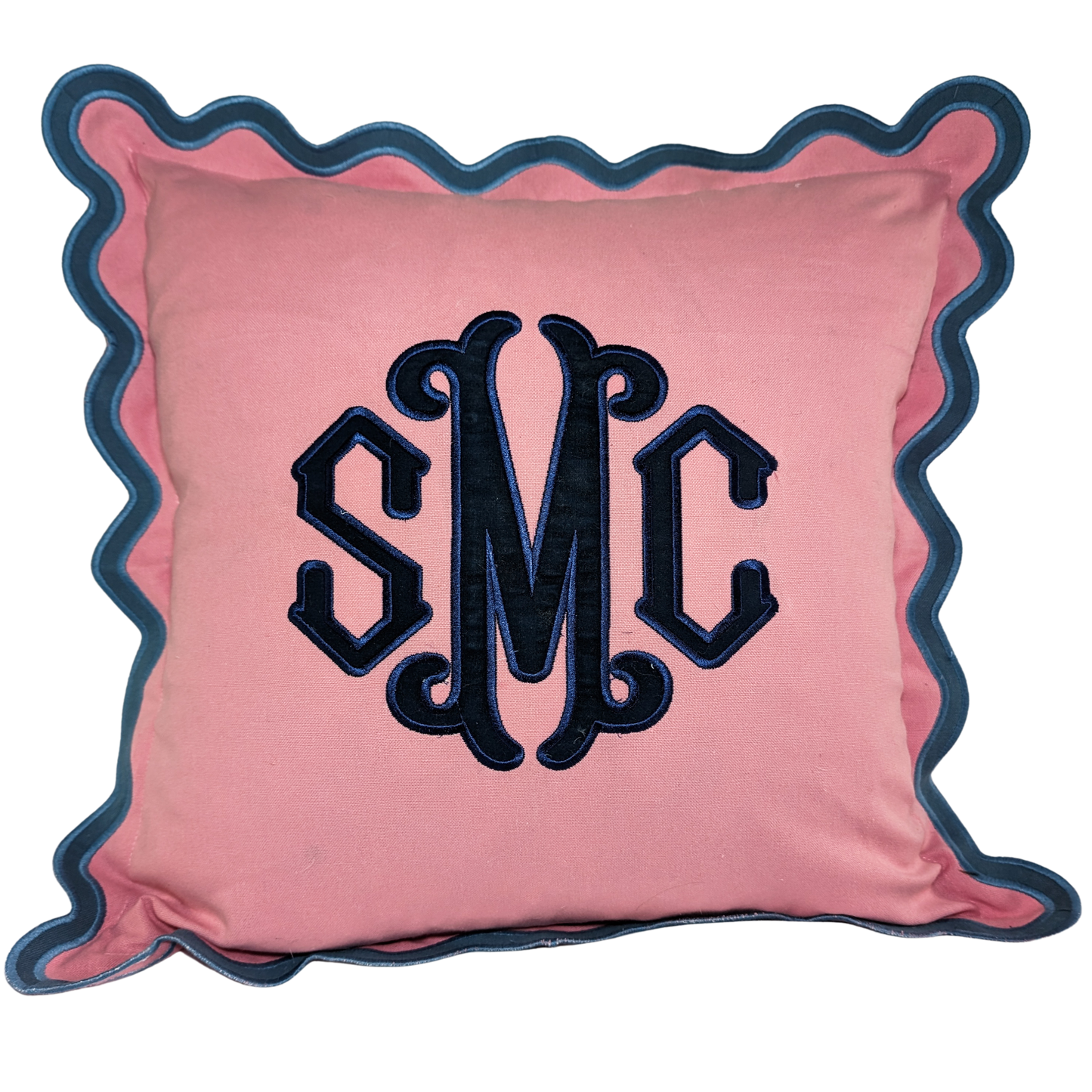 Applique Monogram Throw Pillow