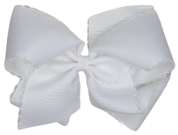 Plain White Moonstitch Bow - King