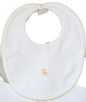 Embroidered Duck Bib